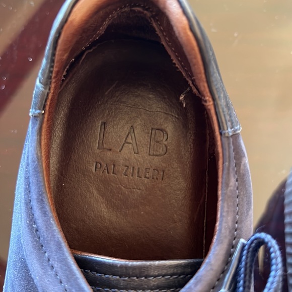 Men’s leather and suede navy sneaker - Picture 5 of 6